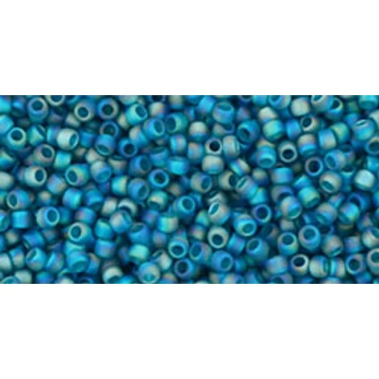 Toho kásagyöngy - 15/0 - Transparent - Rainbow - Frosted Teal - 167BD