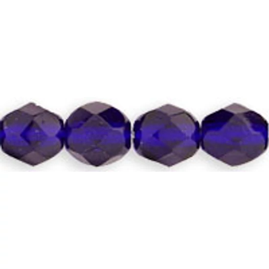 Csiszolt gyöngy - 6mm - Cobalt - 30090