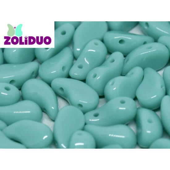 ZOLiDUO- Cseh préselt 2lyukú gyöngy - Jade - 5x8mm - JOBBOS - 63130