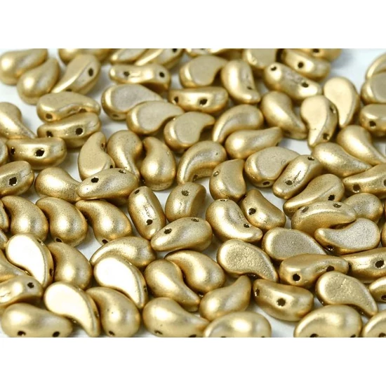 ZOLiDUO - Cseh préselt - 2lyukú gyöngy - AZTEC GOLD - Bal - 01710
