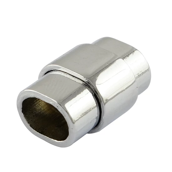 Mágneskapocs - 18x15x11,5mm - Regaliz bőrhöz - antik ezüst színben