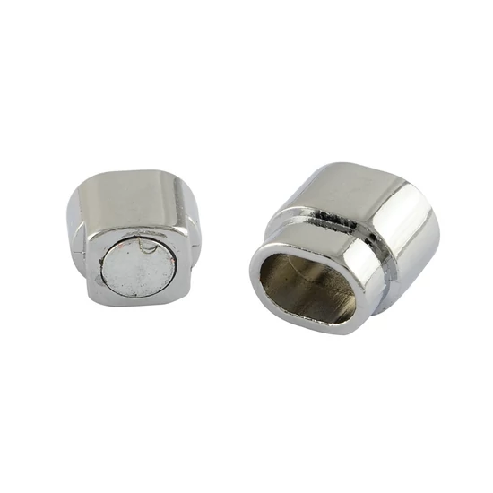 Mágneskapocs - 18x15x11,5mm - Regaliz bőrhöz - antik ezüst színben