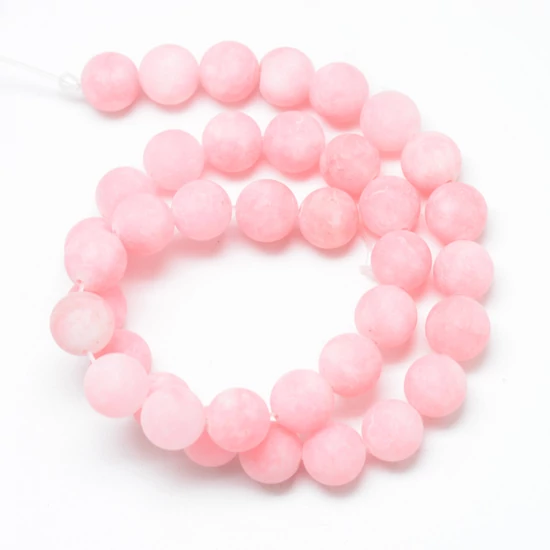 Ásványgyöngy - 8mm - Természetes festett - matt - pink 