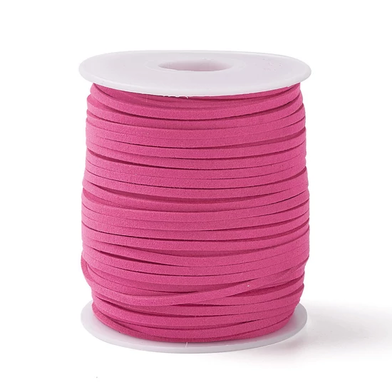 Bőr - 2mm - hasított - erős pink - méteres 
