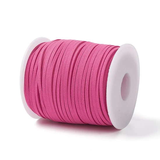 Bőr - 2mm - hasított - erős pink - méteres 