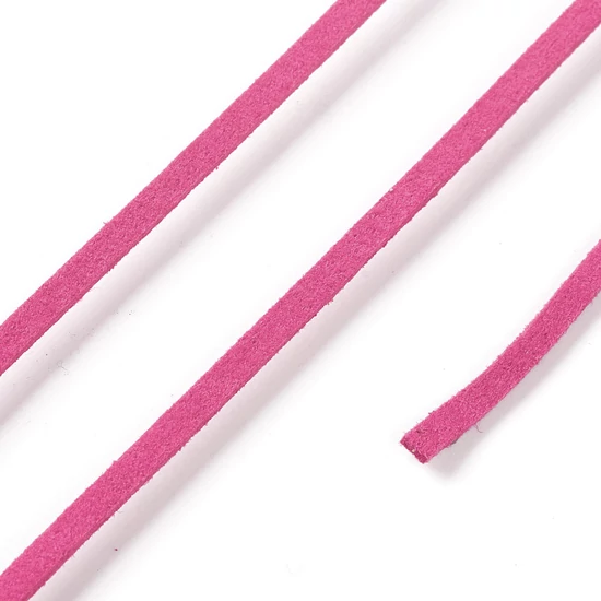 Bőr - 2mm - hasított - erős pink - méteres 