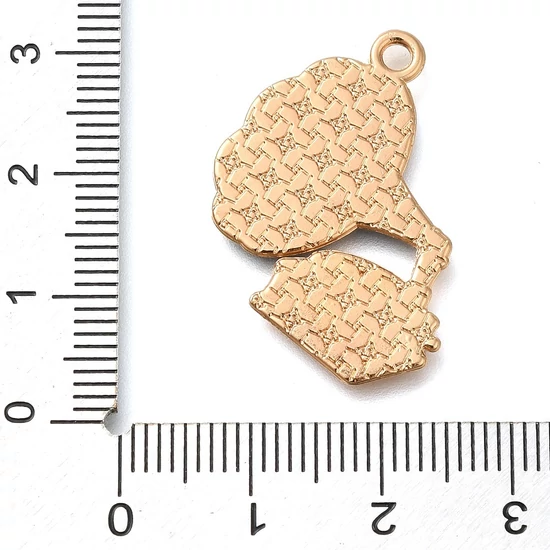 Medál - Halloween - Gramophone, 29x19x1mm, színes és arany színben