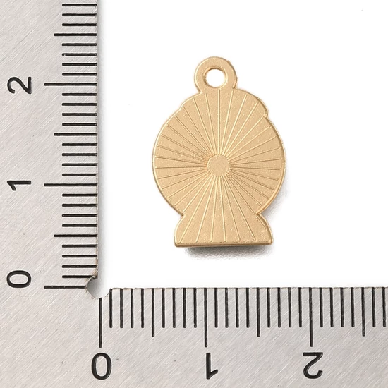 Medál - karácsonyi - hógömb, rénszarvas mintával - fehér, barna és halvány kék színben 19x13x1.5mm