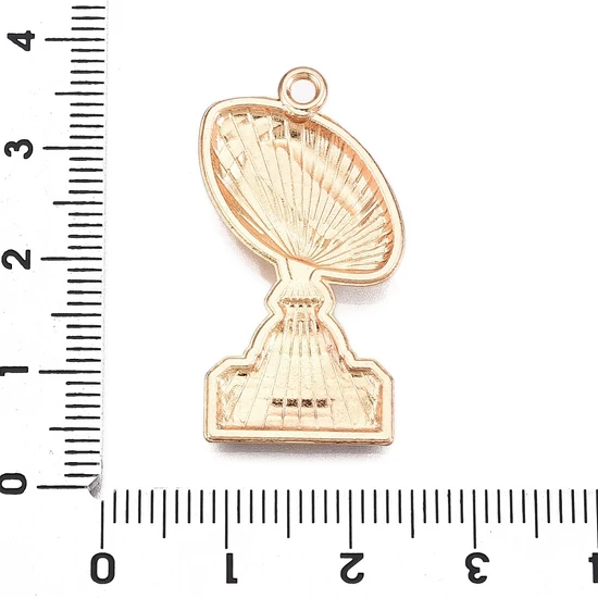 Medál - rögbi kupa, sárga - fehér és halvány arany 33x17x2,5mm