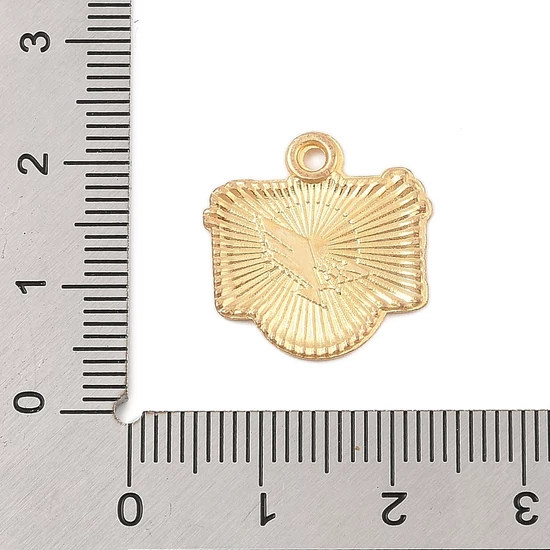Medál - Kempingfelszerelés, fényképezőgép, arany, kék18.5x18x1.5mm