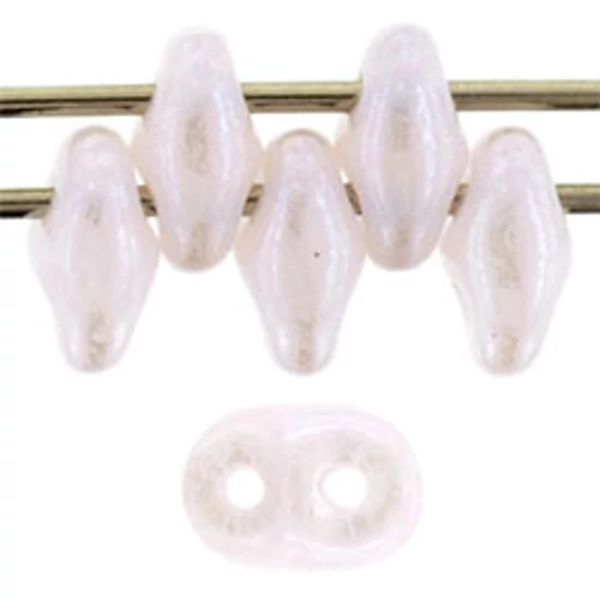 SuperDuo - 5x2mm -  Luster - Milky Soft Rosaline - L71200
