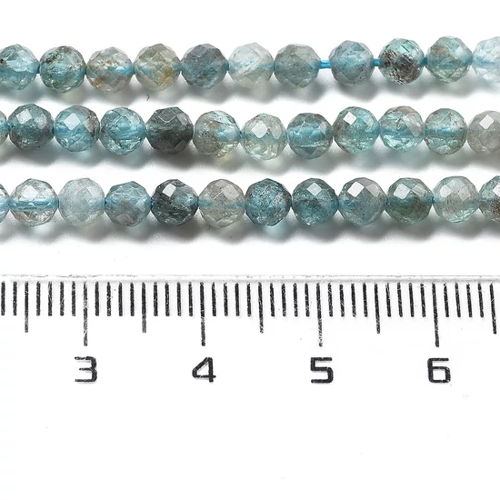  Ásványgyöngy - természetes Apatit, csiszolt gömb, 4mm