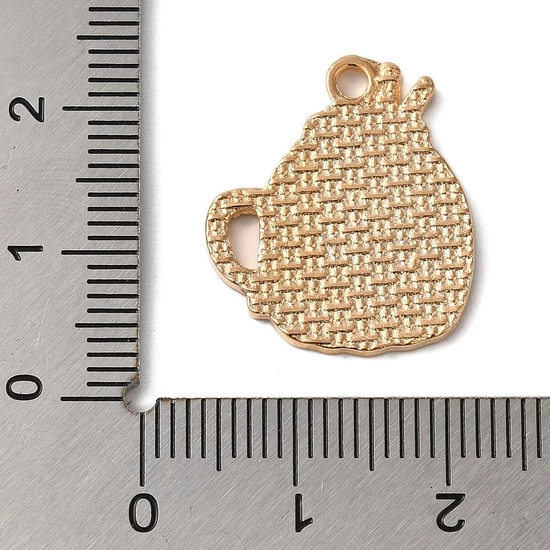 Medál - Pumpkin Spice - sütőtök charm, narancs piros, 20.5x18x1.5mm, zománc 