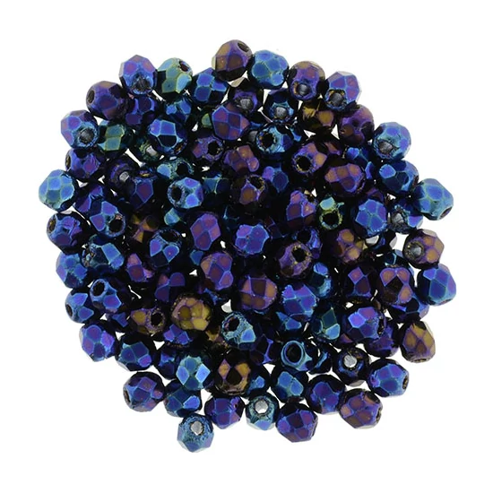 Csiszolt gyöngy - 2mm - Iris - Blue - 21435JT