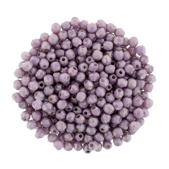 2mm - Luster - Opaque Lilac- Cseh csiszolt gyöngy - LZ02010