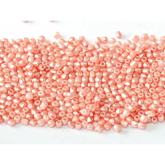 Csiszolt gyöngy - 2mm - ALABASTER PASTEL LT.CORAL - 25007