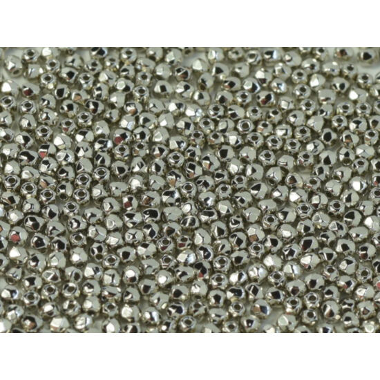 Csiszolt gyöngy - 2mm - Crystal Nickel Plated - 37000 