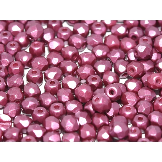 Cseh Csiszolt Gyöngy - 3 mm - ALABASTER PASTEL BURGUNDY - 25031 