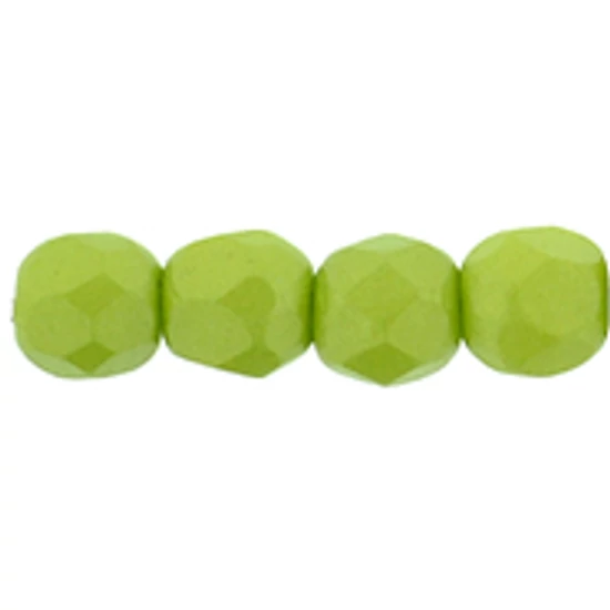 Csiszolt gyöngy - 4mm - Powdery - Lime - 29375AL