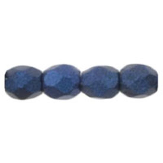 Cseh Csiszolt - 3mm  - Metallic Suede - Blue - 79031MJT