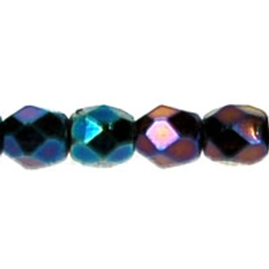 Cseh Csiszolt Gyöngy - 3 mm - Iris - Blue - 21435