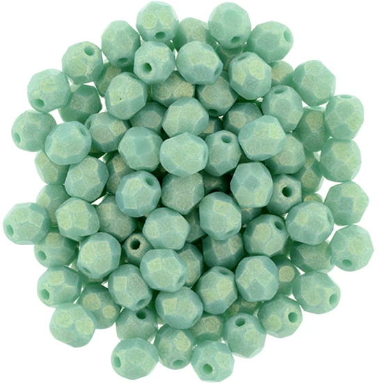 Cseh Csiszolt - 4mm - Sueded Gold Turquoise - S6C63130