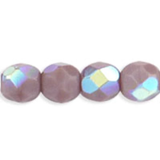Cseh csiszolt gyöngy - 3mm - Opaque Purple AB - X23030