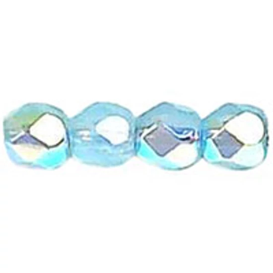 Csiszolt gyöngy - 3mm -  Milky Aquamarine AB - x61000