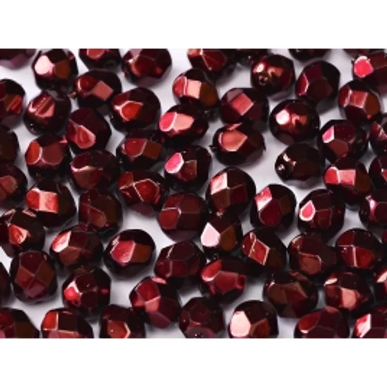 Cseh Csiszolt Gyöngy - 3 mm - JET HEAVY METAL BURGUNDY - 34279
