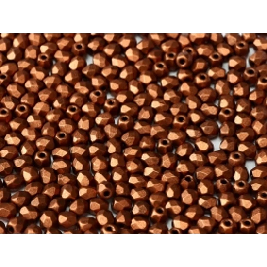 Cseh Csiszolt Gyöngy - 3 mm - Copper - 01750