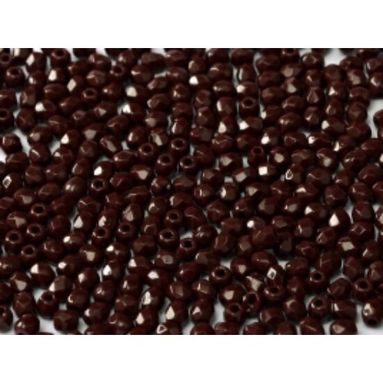 Cseh Csiszolt - 3mm - JOpaque Cocoa Brown  - 13510