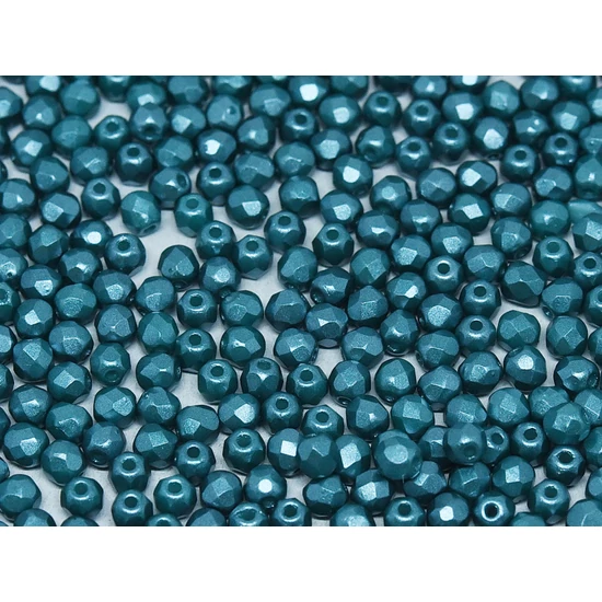 Cseh Csiszolt Gyöngy - 3 mm - Alabaster Pastel Emerald - 25043