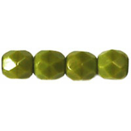 Csiszolt gyöngy - 4mm - Opaque Olive - 53420