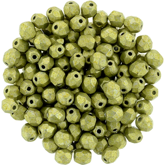 Csiszolt gyöngy - 4mm - Saturated Metallic Primrose Yellow - 77058CR