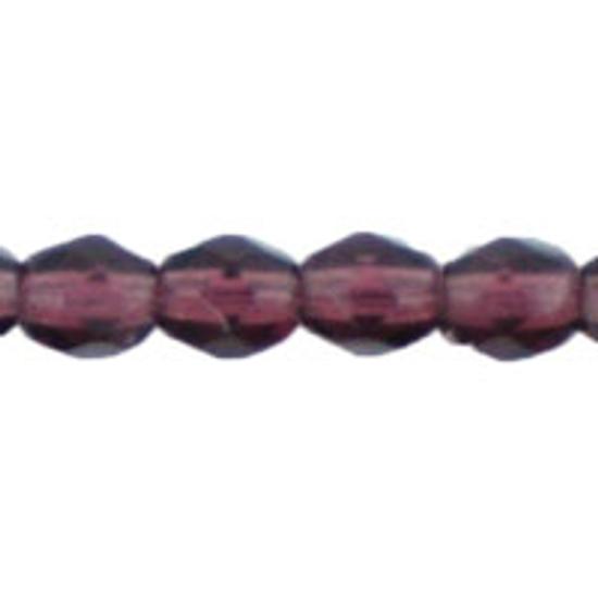 Csiszolt gyöngy - 4mm - Dk Amethyst - 20080
