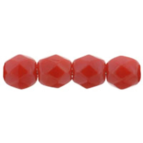 Cseh Csiszolt - 4mm - Opaque Lt Red - 93190