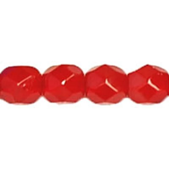 Csiszolt gyöngy - 4mm - Opal Red - 91250