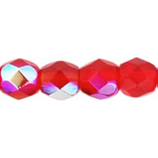 Cseh Csiszolt - 4mm - Siam Ruby AB - X90080