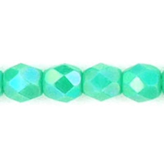 Csiszolt gyöngy - 4mm - Opaque Turquoise AB - X63130
