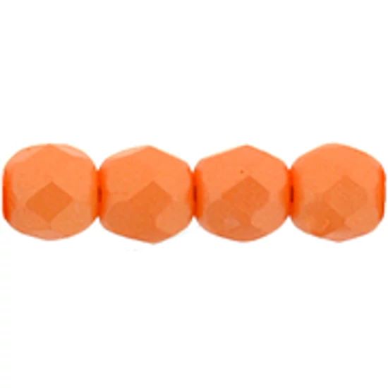 Csiszolt gyöngy - 4mm - Powdery - Orange - 29374AL