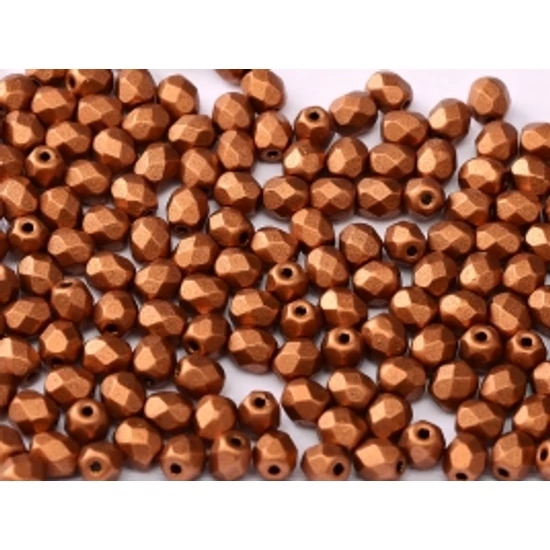 Cseh Csiszolt - 4mm - COPPER - 01750