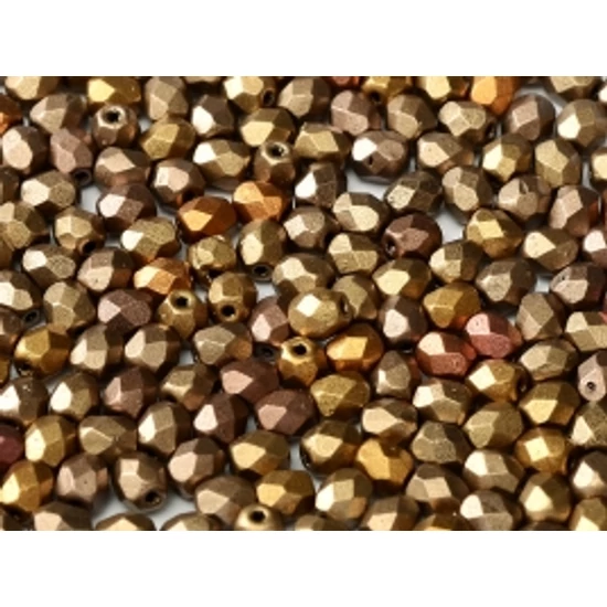 Cseh Csiszolt gyöngy - 4mm - METALLIC MIX - 01610