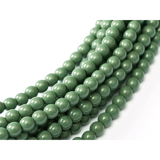 Cseh Préselt Gyöngy - 4 mm - HARTFORD GREEN - 48597