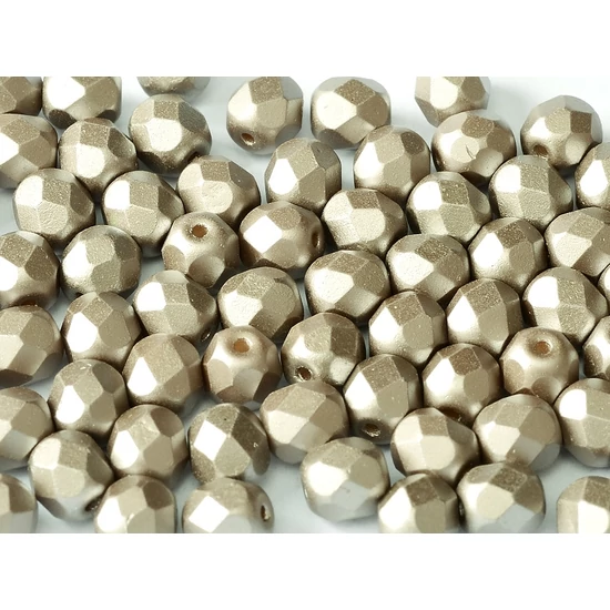 Cseh Csiszolt - 6mm - ALABASTER PASTEL LT.BROWN - 25005