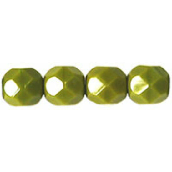 Csiszolt gyöngy - 6mm - Opaque Olive