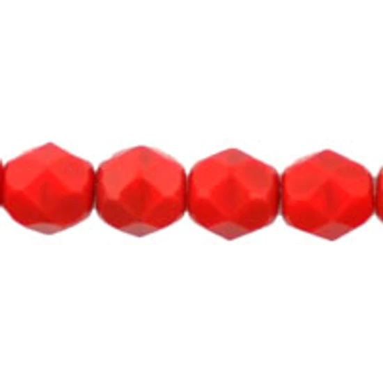 Cseh Csiszolt - 6mm - Opaque Red - 93200