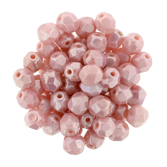Cseh Csiszolt - 6mm - Luster - Carnation Pink - L73030