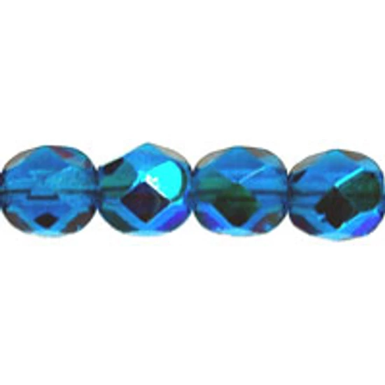 Csiszolt gyöngy - 6mm - Capri Blue AB - X60080