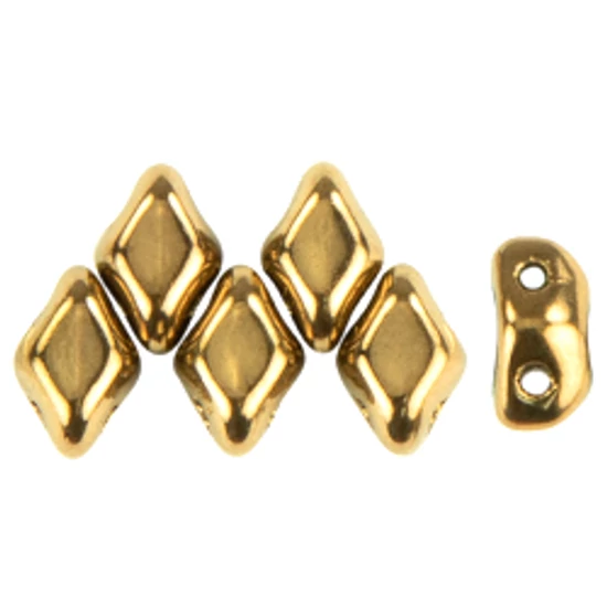 Mini Gemduo - Cseh Préselt Üveggyöngy -  Bronze - B23980