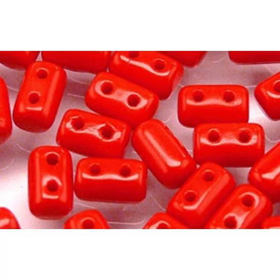 3x5mm Telt Piros színű, Rulla gyöngy 